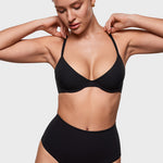 Women's Plunge Lightly Padded Demi Bra Black