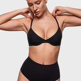 Women's Plunge Lightly Padded Demi Bra Black