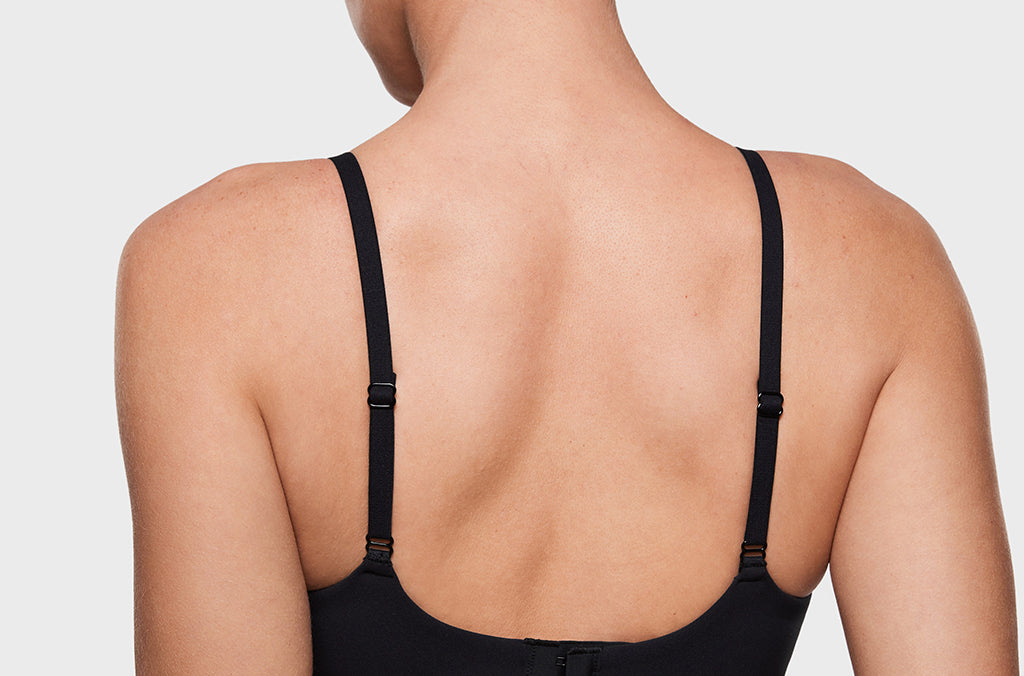 Women's Plunge Lightly Padded Demi Bra Black