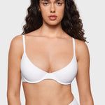 Women's Plunge Lightly Padded Demi Bra White
