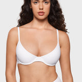 Women's Plunge Lightly Padded Demi Bra White