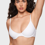 Women's Plunge Lightly Padded Demi Bra White