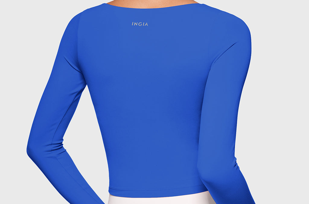 Women's Natrelax V-Neck Long Sleeve Tops Royal