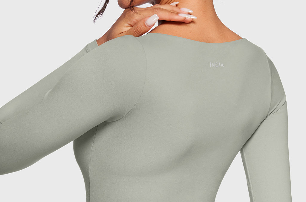 Women's Natrelax V-Neck Long Sleeve Tops Mineral