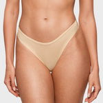 Women's V-shaped Low Rise Thongs 3 Pack Clay Brown (3pack)