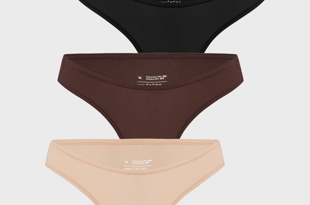 Women's V-shaped Low Rise Thongs 3 Pack Basic 5 (3pack)