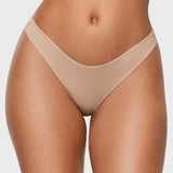 Women's V-shaped Low Rise Thongs 3 Pack Basic 5 (3pack)