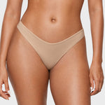 Women's V-shaped Low Rise Thongs 3 Pack Clay Brown (3pack)