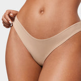Women's V-shaped Low Rise Thongs 3 Pack Clay Brown (3pack)