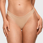 Women's V-shaped Low Rise Thongs 3 Pack Hazelnut (3pack)