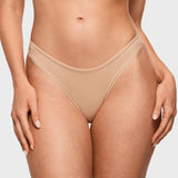 Women's V-shaped Low Rise Thongs 3 Pack Hazelnut (3pack)