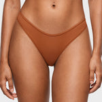 Women's V-shaped Low Rise Thongs 3 Pack Wheat (3pack)