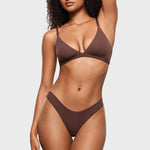 Women's V-shaped Low Rise Thongs 3 Pack Black 3pack