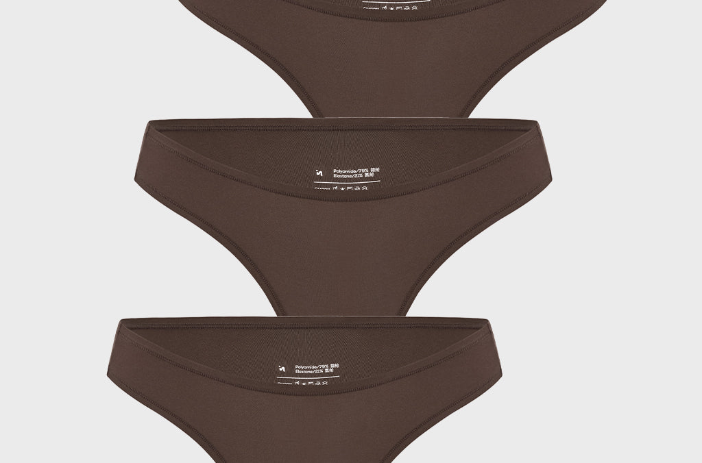 Women's V-shaped Low Rise Thongs 3 Pack Chic 7 (3pack)