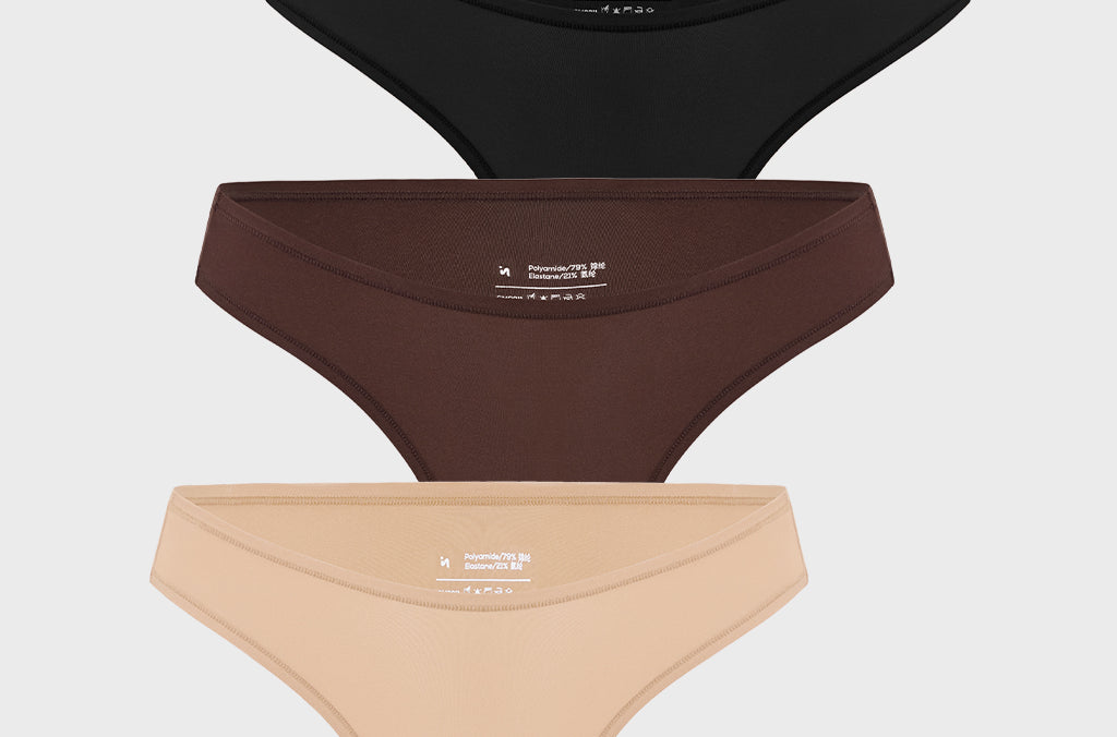 Women's V-shaped Low Rise Thongs 3 Pack Basic 5 (3pack)