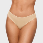 Women's Smooth High Cut Cheeky Briefs 3 Pack Light Oatmeal (3pack)