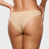 Women's Smooth High Cut Cheeky Briefs 3 Pack Light Oatmeal (3pack)
