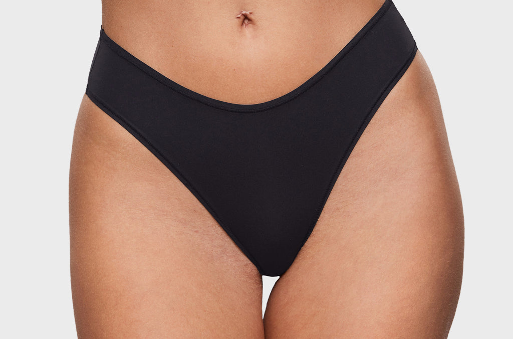 Women's Smooth High Cut Cheeky Briefs 3 Pack Black 3pack