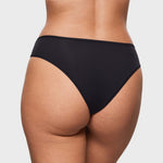 Women's Smooth High Cut Cheeky Briefs 3 Pack Black 3pack
