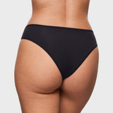 Women's Smooth High Cut Cheeky Briefs 3 Pack Black 3pack