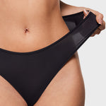 Women's Smooth High Cut Cheeky Briefs 3 Pack Black 3pack