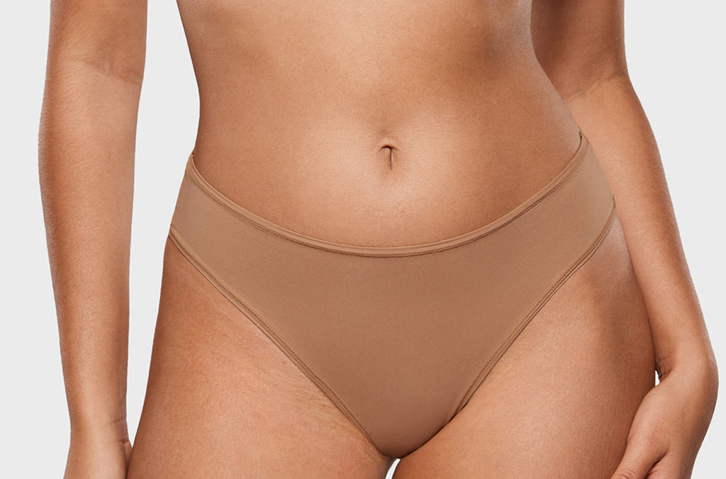 Women's Smooth High Cut Cheeky Briefs 3 Pack Gravel (3pack)