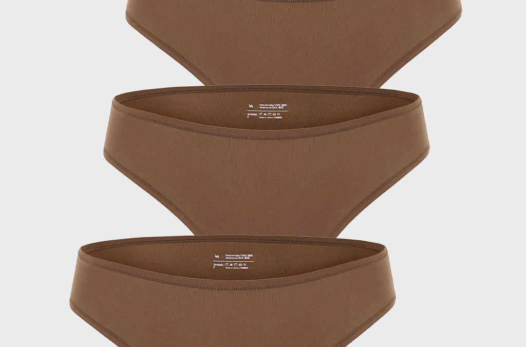 Women's Smooth High Cut Cheeky Briefs 3 Pack Sandalwood (3pack)