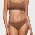 Women's Smooth High Cut Cheeky Briefs 3 Pack Sandalwood (3pack)