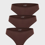 Women's Smooth High Cut Cheeky Briefs 3 Pack Hazelnut (3pack)
