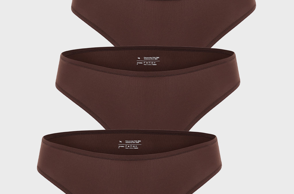 Women's Smooth High Cut Cheeky Briefs 3 Pack Hazelnut (3pack)