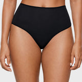 Women's Seamless High Rise Thongs 3 Pack Black 3pack