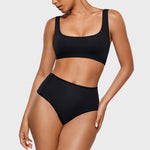 Women's Seamless High Rise Thongs 3 Pack Black 3pack