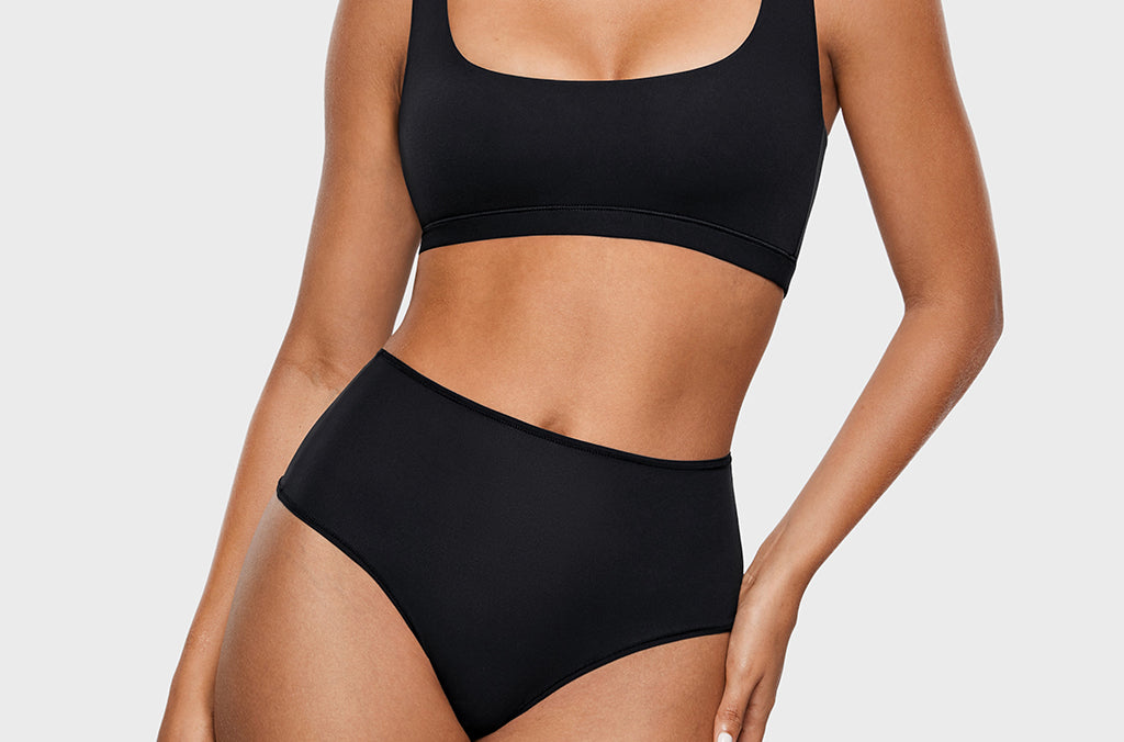 Women's Seamless High Rise Thongs 3 Pack Black 3pack