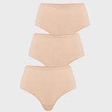 Women's Seamless High Rise Thongs 3 Pack Wheat (3pack)