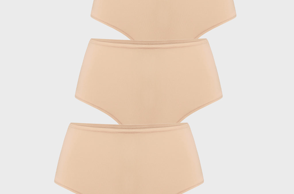 Women's Seamless High Rise Thongs 3 Pack Warm Beige (3pack)