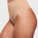 Women's Seamless High Rise Thongs 3 Pack Warm Beige (3pack)