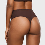 Women's Seamless High Rise Thongs 3 Pack Hazelnut (3pack)