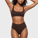 Women's Seamless High Rise Thongs 3 Pack Hazelnut (3pack)