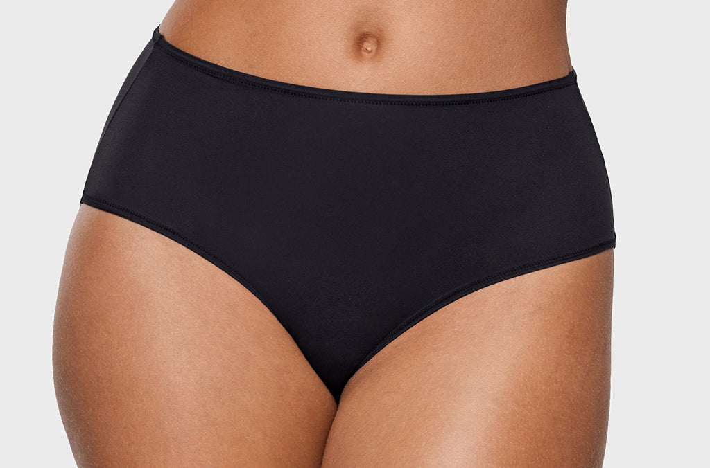Women's Classic Mid Waist Full Briefs 3 Pack Black 3pack