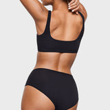 Women's Classic Mid Waist Full Briefs 3 Pack Black 3pack