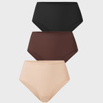 Women's Classic Mid Waist Full Briefs 3 Pack Basic 5 (3pack)