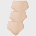 Women's Classic Mid Waist Full Briefs 3 Pack Wheat (3pack)