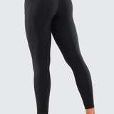 CRZ YOGA Women's Sleek Pocket Leggings 25” Black