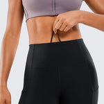 CRZ YOGA Women's Sleek Pocket Leggings 25” Black