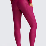 CRZ YOGA Women's Fleece Lined Leggings with Pockets 28'' Hot Fudge Brown