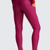 CRZ YOGA Women's Fleece Lined Leggings with Pockets 28'' Hot Fudge Brown