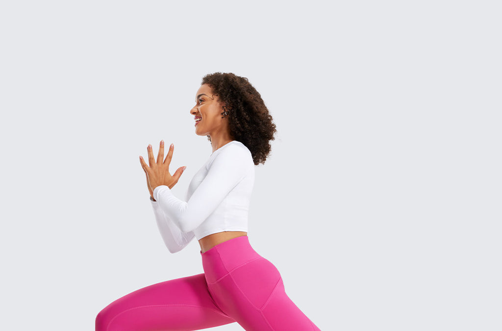 CRZ YOGA Women's Fleece Lined Leggings with Pockets 28'' Olive Green