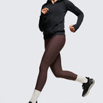 CRZ YOGA Women's Fleece Lined Leggings with Pockets 28'' Black