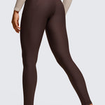 CRZ YOGA Women's Fleece Lined Leggings with Pockets 28'' Black