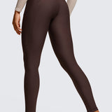 CRZ YOGA Women's Fleece Lined Leggings with Pockets 28'' Black